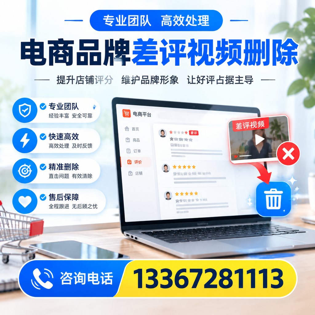 如何在嘉峪关快速处理电商品牌差评视频删除问题？